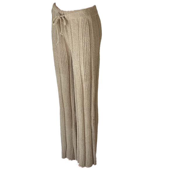 Solid Ribbed Blanket Pants in Taupe - Picture 3 of 4